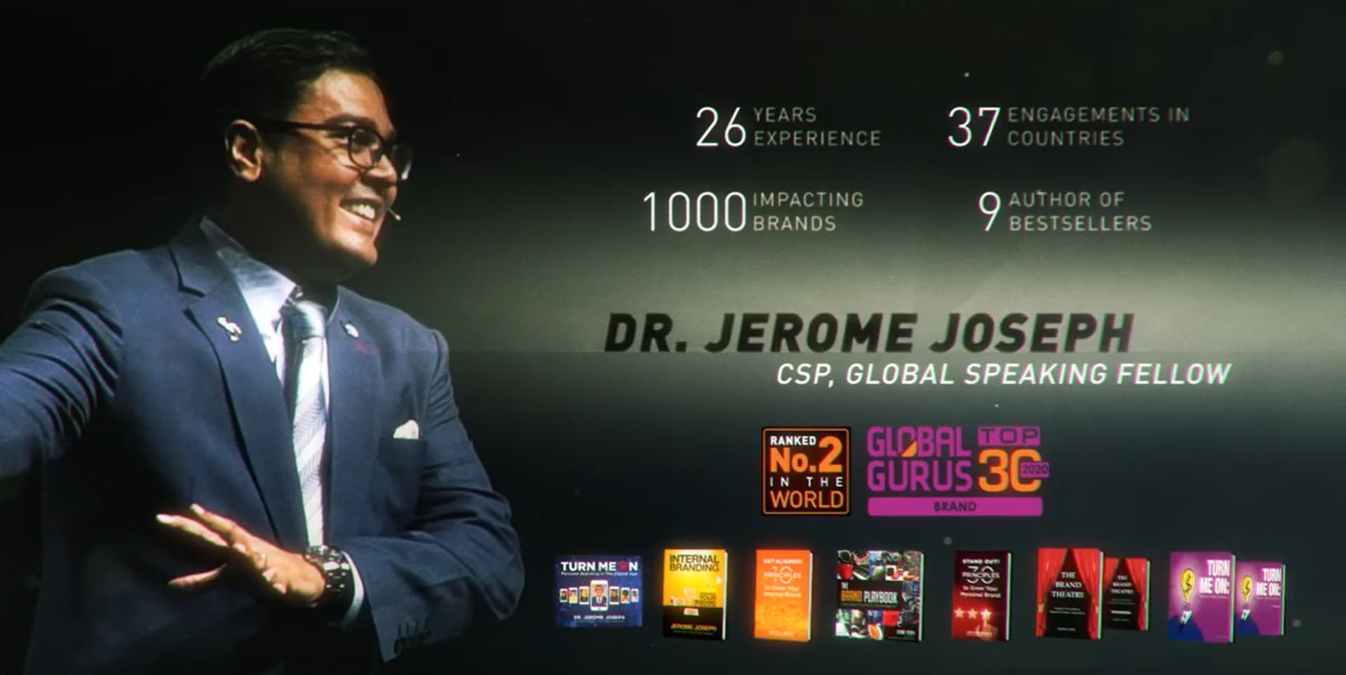 Dr Jerome Joseph Showreel - #2 Global Brand Guru and Hall of Fame Speaker